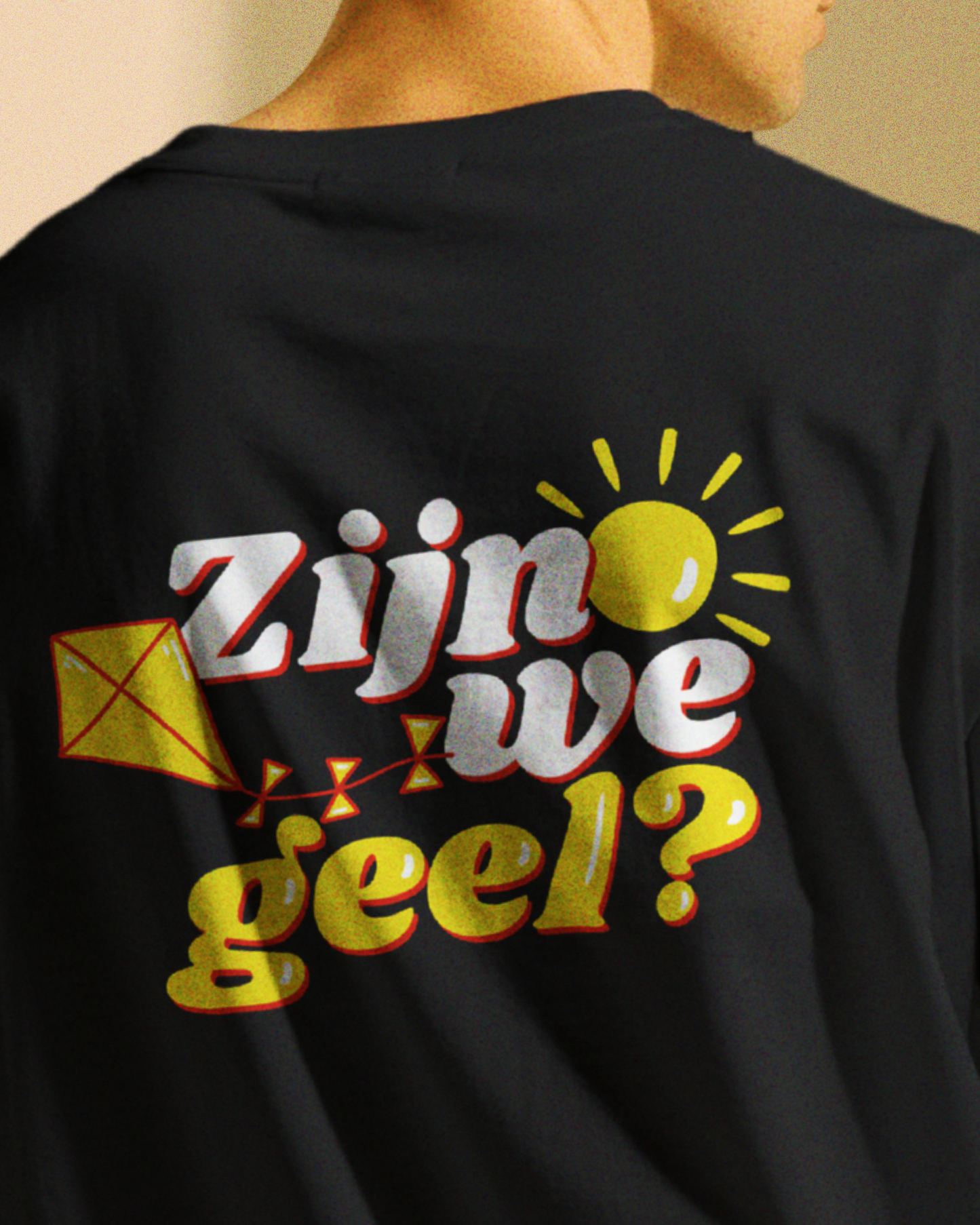 "Zijn we geel?" opdruk
